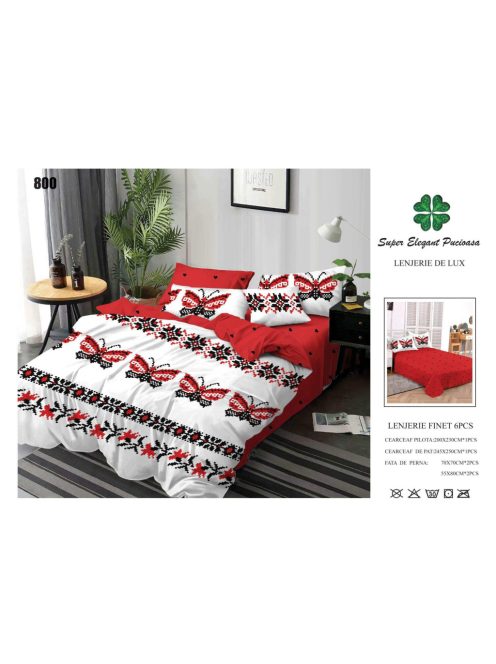 Lenjerie de pat finet 6 piese - Cod 800