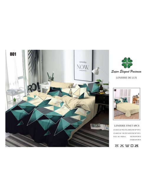 Lenjerie de pat finet 6 piese - Cod 801
