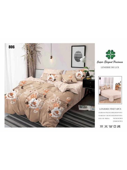 Lenjerie de pat finet 6 piese - Cod 806