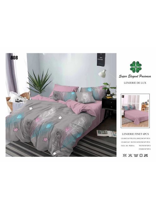 Lenjerie de pat finet 6 piese - Cod 808