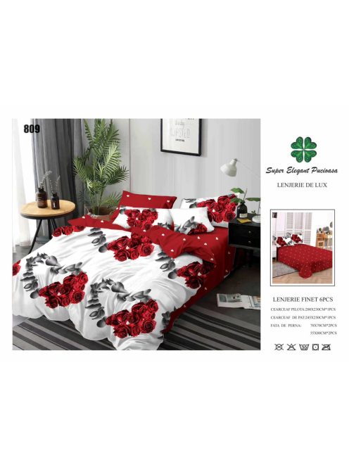 Lenjerie de pat finet 6 piese - Cod 809