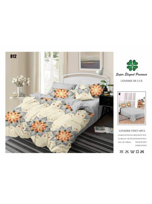 Lenjerie de pat finet 6 piese - Cod 812