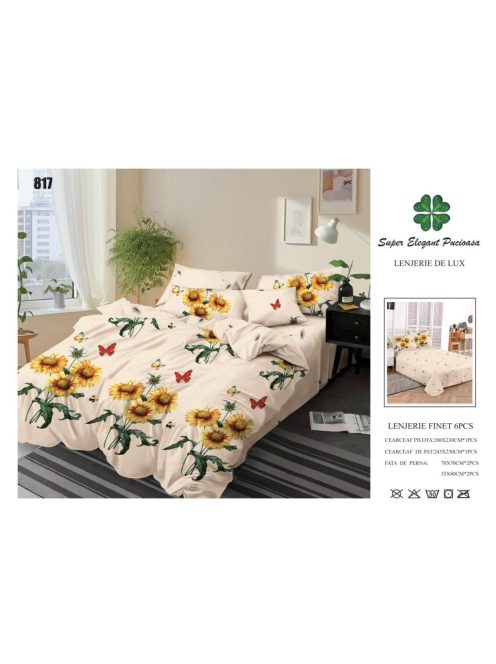 Lenjerie de pat finet 6 piese - Cod 817
