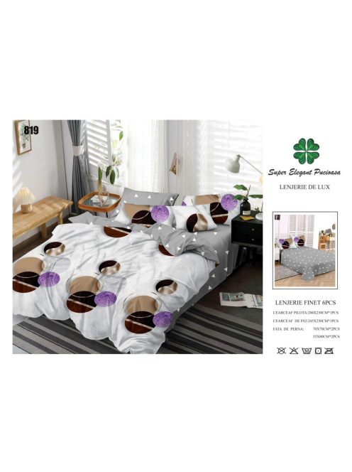 Lenjerie de pat finet 6 piese - Cod 819