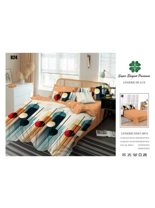 Lenjerie de pat finet 6 piese - Cod 824
