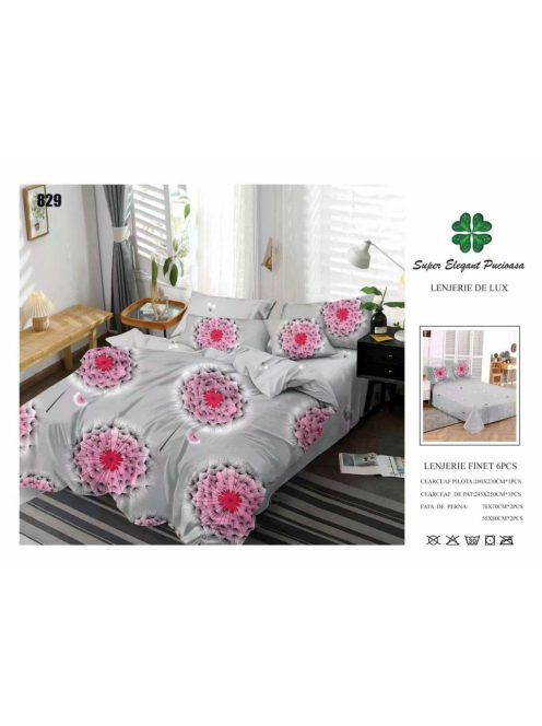 Lenjerie de pat finet 6 piese - Cod 829