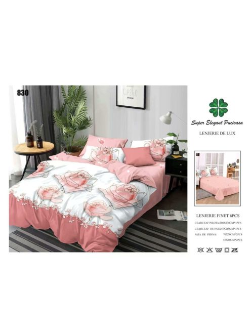 Lenjerie de pat finet 6 piese - Cod 830