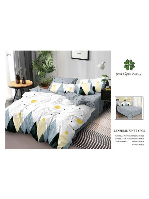 Lenjerie de pat finet 6 piese - Cod 916