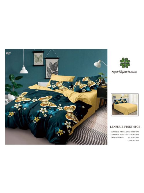 Lenjerie de pat finet 6 piese - Cod 917
