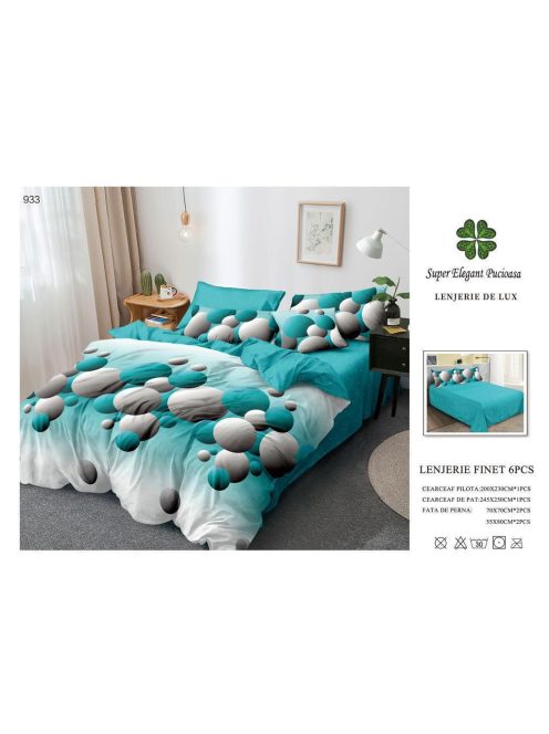 Lenjerie de pat finet 6 piese - Cod 933