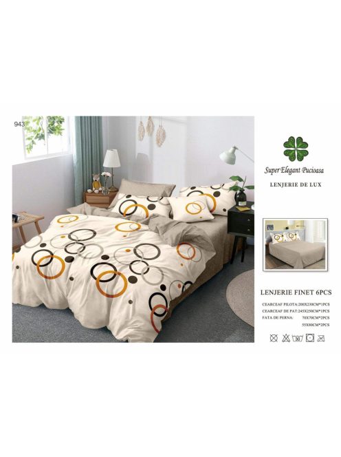 Lenjerie de pat finet 6 piese - Cod 943