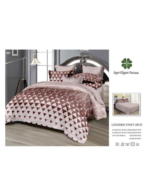 Lenjerie de pat finet 6 piese - Cod 951