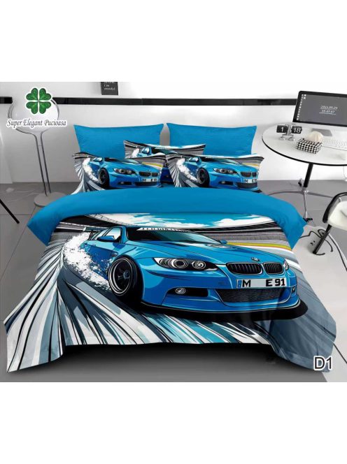 Lenjerie de pat finet cu elastic 6 piese 5D - Cod 5D1