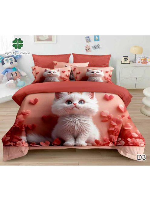 Lenjerie de pat finet cu elastic 6 piese 5D - Cod 5D3