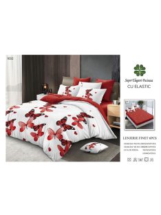 Lenjerie de pat finet cu elastic 6 piese - Cod A1032