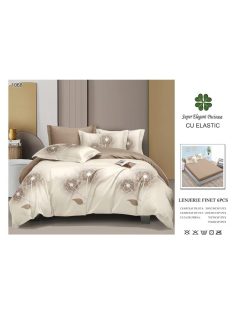Lenjerie de pat finet cu elastic 6 piese - Cod A1068