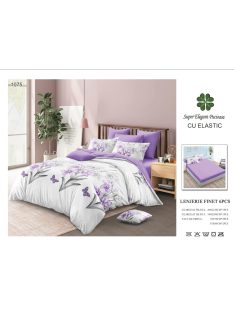 Lenjerie de pat finet cu elastic 6 piese - Cod A1075