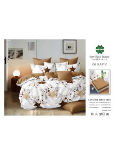Lenjerie de pat finet cu elastic 6 piese - Cod A17