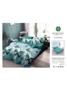 Lenjerie de pat finet cu elastic 6 piese - Cod A25