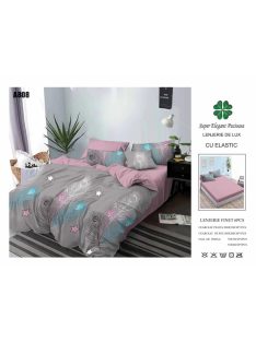 Lenjerie de pat finet cu elastic 6 piese - Cod A808