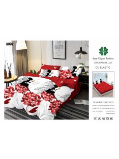 Lenjerie de pat finet cu elastic 6 piese - Cod A832