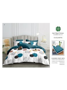 Lenjerie de pat finet cu elastic 6 piese - Cod A9